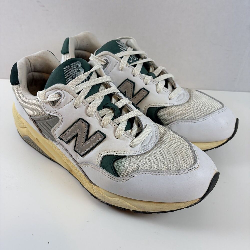 New Balance 580 White Nightwatch Green MT580RCA Mens Size 10.5 D